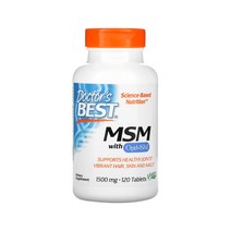 닥터스베스트 MSM 위드 옵티MSM 1500 mg 120 타블렛 식이유황, 1개, 120정