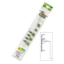 백경 외수질 낚싯바늘 선상 백조기 광어 농어 민어 생미끼 편대 채비, 20호