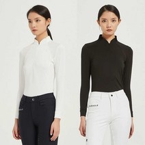 여성용 승마 티셔츠 긴팔 경기복 스포츠 웨어, 165/85A 화이트