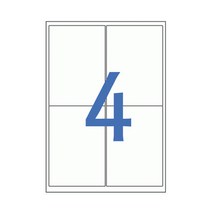 A4 폼텍 규격 스티커라벨지 포스트라벨 주소스티커 라벨 전지 우편 물류관리 바코드라벨 봉투주소 라벨지 post label 100매, 4칸(2x2)