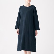 무인양품 여성용 인도 면 크루넥 원피스 BCL10A0S