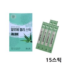 알로에젤리 먹는 알로에 다당체 젤리 농축 젤리 스틱 사포나리아 콜라겐 국내산 효능, 2개, 15스틱 1박스