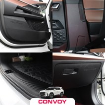 콘보이 토레스 가죽 도어커버 스크래치방지 자동차 튜닝 용품, 5.핸들언더커버, 웜그레이