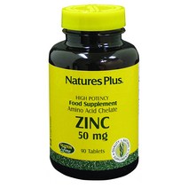 해외 Natures Plus 네이처스플러스 Zinc 50mg 90정, 1개