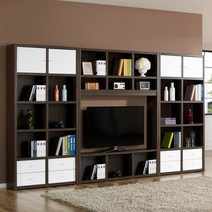 로쏘 [로쏘]메이3900 TV수납형책장 풀세트, 색상_월넛