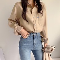 포디룩 (남녀공용/9color) 박스 오버핏 포켓 스티치 셔츠 남방