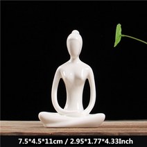 석상 조형물 장식품 조각상 추상 미술 세라믹 요가 인형 도자기 요그 동상 홈 액세서리, 사진으로, 4