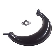 자동차 머플러 배기 팁 바나나 파이프 머플러 배기 챔버 소음기 49cc 60cc 100cc 2 스트로크 가스 모터 오