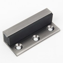 강화유리문스토퍼 BSN 검정니켈 알미늄 25x60mm 가마찌도어