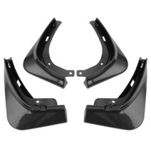 에너지 자동차 머드 플랩 테슬라 모델 3 Y 가드 스플래시 펜더 매트 블랙 탄소 섬유 ABS 4 개/세트, [03] model 3 CarbonFiber