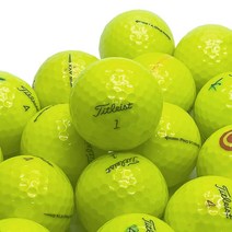로스트볼 50알 브랜드 화이트로스트볼/컬러로스트볼/젝시오/볼빅/브리지스톤/세인트나인/스릭슨/켈러웨이/타이틀리스트/테일러메이드/파이즈/카카오프렌즈/다이아윙스/고커/혼마/빅야드, 30. 타이틀리스트 옐로우 3.4피스 A급 50알