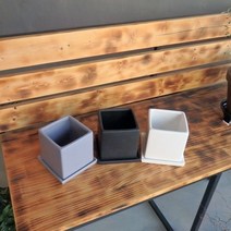 모던 도기 사각 화분 C0109 11x11x11cm 184142EA, 그레이