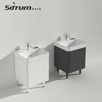 RSA-6520/새턴바스/욕실세면대/화장실세면기/세면대하부장/새턴세면대/욕실하부장/라운드하부장/욕실수납장/수건장, 자동, S자트랩 (바닥배수), 쿨그레이, 1개
