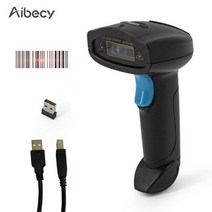 택배스캐너 무선바코드스캐너 바코드스캐너 Aibecy 1D 2D 바코드 스캐너 휴대용 무선 바코드 판독기 수동 트리거/자동 연속 스캐닝 지원 용지 코드, U-1W