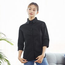 유니스토어 여성 7부 면혼방 블라우스 / 3olor