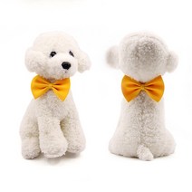 QS 강아지 고양이 나비넥타이 스카프 케이프 5색상, 1개, 옐로우