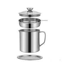 키친아트 스텐 오일포트 오일팟 기름 정제 재사용, 기본 1.8L A, 스테인레스 스틸 304