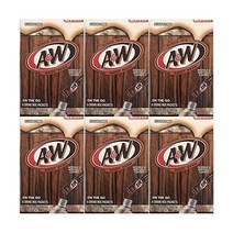A&W Singles To Go 분말 패킷 무설탕 무탄산 루트 비어 워터 드링크 믹스 각 6팩이 포함된 6박스