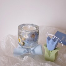 부케캔들홀더 부케 캔들만들기 말리기 선물, G. 톨 블루