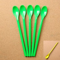 좋은마켓 5P 칼라 롱스푼 차숟가락 플라스틱스푼, 5개