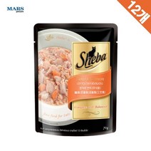 냥이 훈련 보상 간식 조공 파우치 참치연어 70g x12, 1
