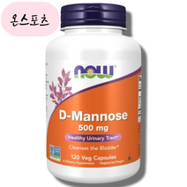 나우푸드 디마노스 디만노스 500mg 120캡슐 D-Mannose, 디만노스 120캡슐, 1개, 120정