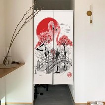 동물 문 커튼 중국어 잉어 호랑이 표범 새 파티션 화면 복도 입구 출입구 일본 방 장식, CTS00798+65x90cm