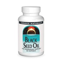 필수지방산 Source Naturals Black Cumin Seed Oil for Respiratory Support -120 Softgels, 60 Count