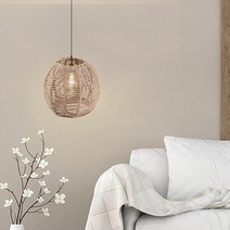 라탄전등갓 감성 카페 라탄조명갓 라탄 펜던트 램프 그늘 Boho 샹들리에 커버 부엌 섬 방용 3 개, 05 Style E