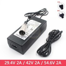 전동킥보드배터리 E 자전거 스마트 충전기 29.4V 2A / 42V 54.6V 호버 보드 DC 플러그 XLR 3P 18MM 24V 36V 48V Ebike 스쿠터용, UK, 24V2A