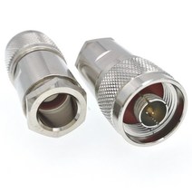 10PCS N 수 플러그 클램프 RF 커넥터 RG5 RG6 LMR300 RG212 5D-FB Ecoflex 7 케이블, 한개옵션0