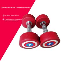 용 피트니스 아령 2525kg 미국 캡틴 라운드 스틸 고무 바벨106844, 25kg 1pcs