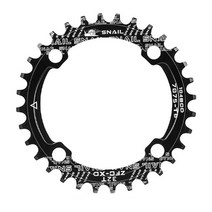 자전거 MTB 로드 체인 링 링크 스기노젠 m370m410m610m670m780ixf 크랭크 104bcd 크랭크셋용 달팽이 104bcd 크라운 원형타원형 32t34t36t38t, 38t, 타원형, 검은색