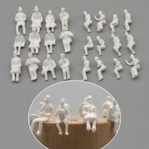 모형 제작 재료 마이크로 사람들 모델 앉은 흰색 피규어 스케일 1:87-200 기차 인간 장면 레이아웃 빌딩 모, 04 scale 87