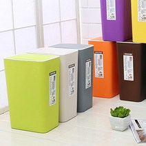 민스리빙 파스텔 휴지통 NEW 원터치 8L, 그레이, 2개, 1개