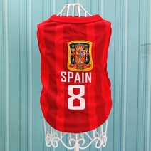 프렌치 불독옷 중형견 대형견 2022 축구 셔츠 여름 개 옷 작은 큰 개를 위한 스포츠 티셔츠 래브라도 프랑, 07 Spain_07 XXXL