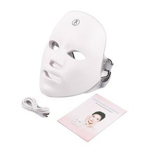 갈바닉 얼굴 목 마사지기 45도 온열 LED EMS미세전류 이온도입 감응식 음파 진동 USB충전식 USB 충전 7 색, 01 USB-NO BOX