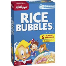 켈로그 라이스 버블 시리얼 250g Kelloggs Rice Bubbles Cereal, 1팩
