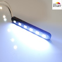 MOXI 오토바이 자동차 12v 5050 6구 싸이키 파박이 스트로브 LED, 흰색