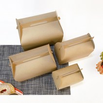 화이트 선물상자(대 중 소) 손잡이상자 쿠키상자 포장상자 선물포장박스 답례품포장 조각케익상자 빵포장박스 수건포장상자, 1장, 크라프트 선물상자(소)