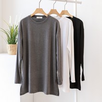 코코세븐 자체제작 레이어드 여성 빅사이즈 트임 롱 루즈핏 티셔츠 L XL