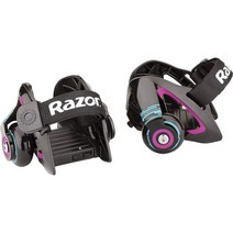 Razor Jetts 힐 휠 + - 쉽게 탈착 및 교체 가능한 점화 패드 신발 크기에 적합 미국 청소년 12세부터 성인 12세까지 최대 176파운드의 라이더용, 프리 포장, 보라