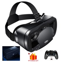 VR기기 AR 브리알 에알 가상 현실 헤드셋 스마트 안경 헬멧 휴대 전화 모바일 인치 렌즈 컨트롤러가있는 쌍안경, 박스 9156 리모컨 포함