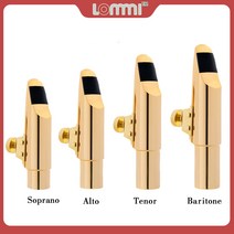LOMMI-S/A/T/B 색소폰 마우스 피스 소프라노 알토 테너 바리톤 금속 리가쳐 캡 5/6/7/8/9, [17] Baritone Size 6