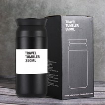 스텐 문구 예쁜 미니 판촉 선물용 텀블러 대용량 대형, 6트라벨500ml-블랙