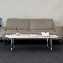 베르디안 도니오 타원형 거실 소파테이블 1200, 마블