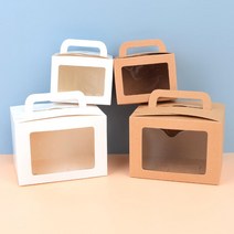 디저트 조각케이크 예쁜 선물 포장 케이스 15개 기념일 교회 발렌타인 행사, 소 - 브라운