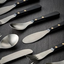실버 커트러리 세트 디저트 포크 나이프 스푼 젓가락 카페 10종류, 디저트포크