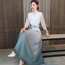 퓨전 개량 생활 한복 우아한 원피스 드레스