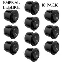 10PCS 12v 라운드 로커 스위치 블랙 미니 ON/OFF 2 핀 SPST 캠퍼 밴 캐러밴 Motorhome, 협력사